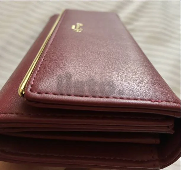 Elegant Red Ladies Long Wallet with Multiple Card Slots