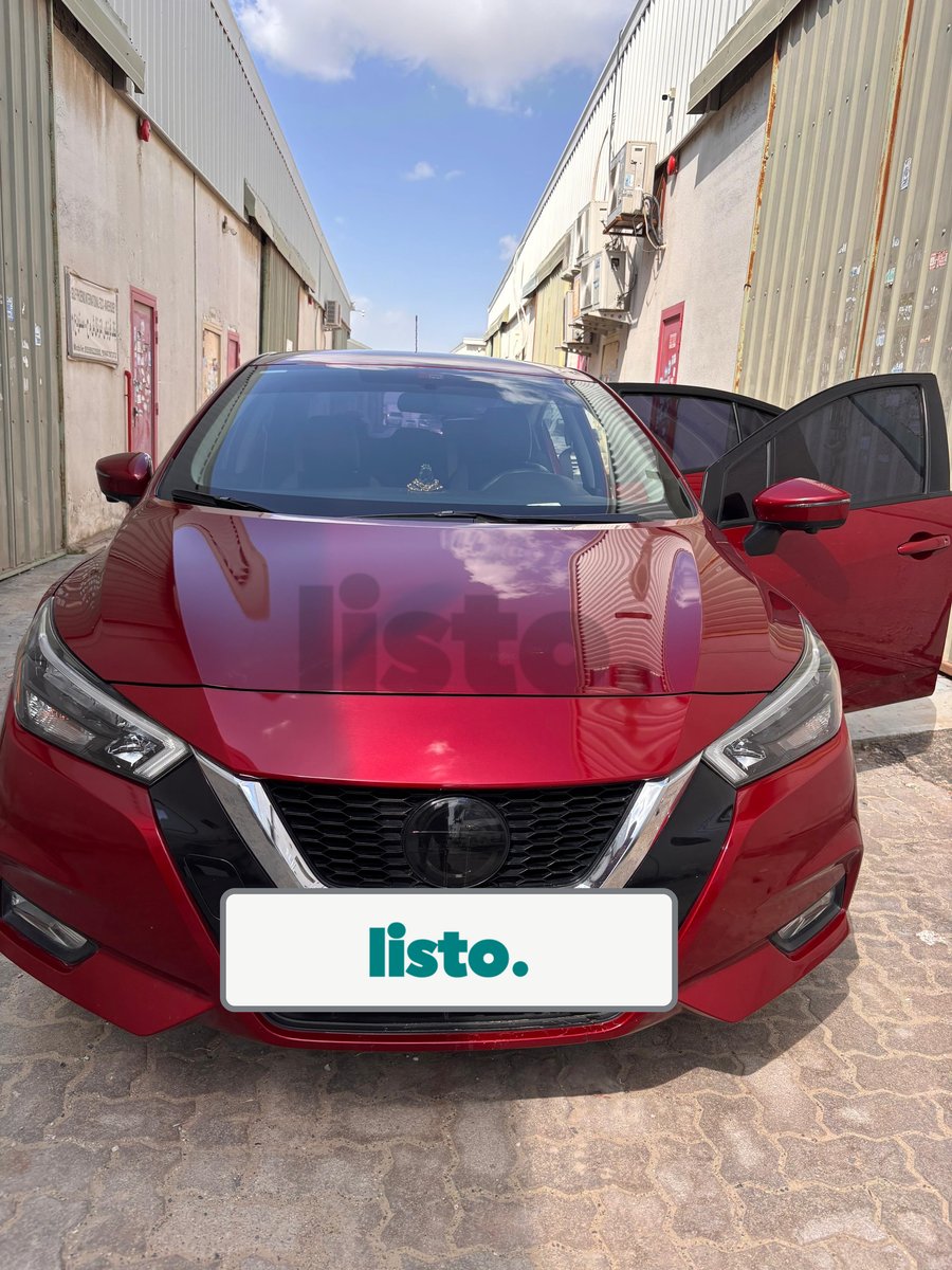 Nissan Sunny 2022 for Sale - Red Sedan in Excellent Condition, FULLY LOADED