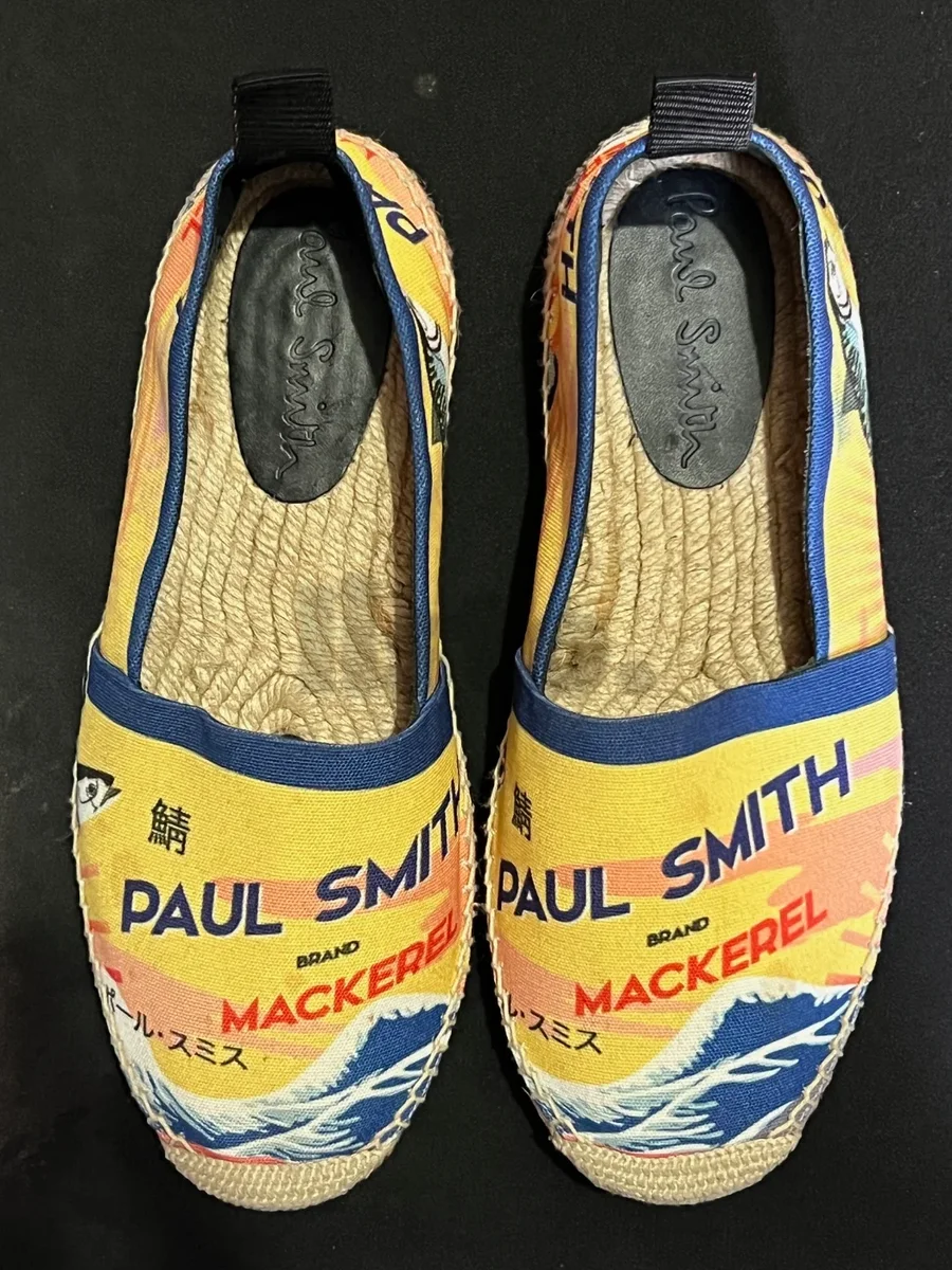 Paul Smith Mackerel Print Espadrilles Slip-ons
