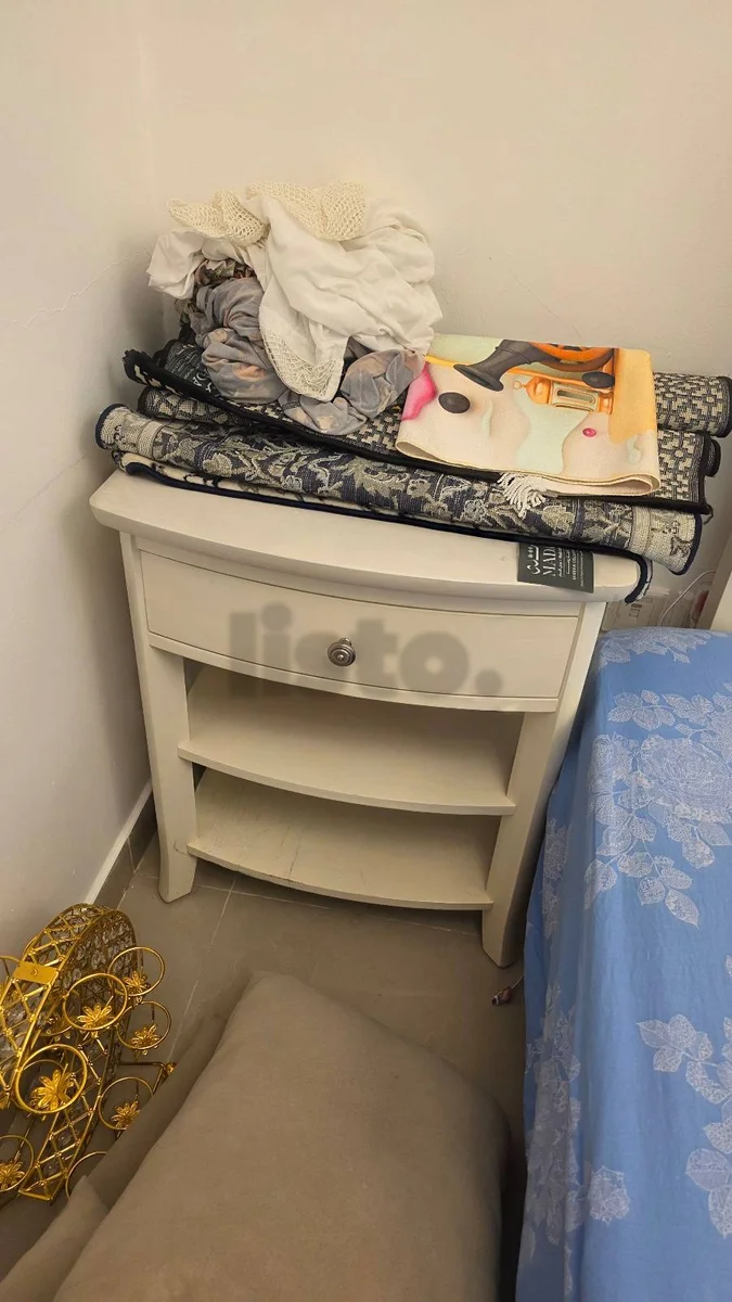 Elegant Bedside Table with Drawer & Shelves - Great Condition