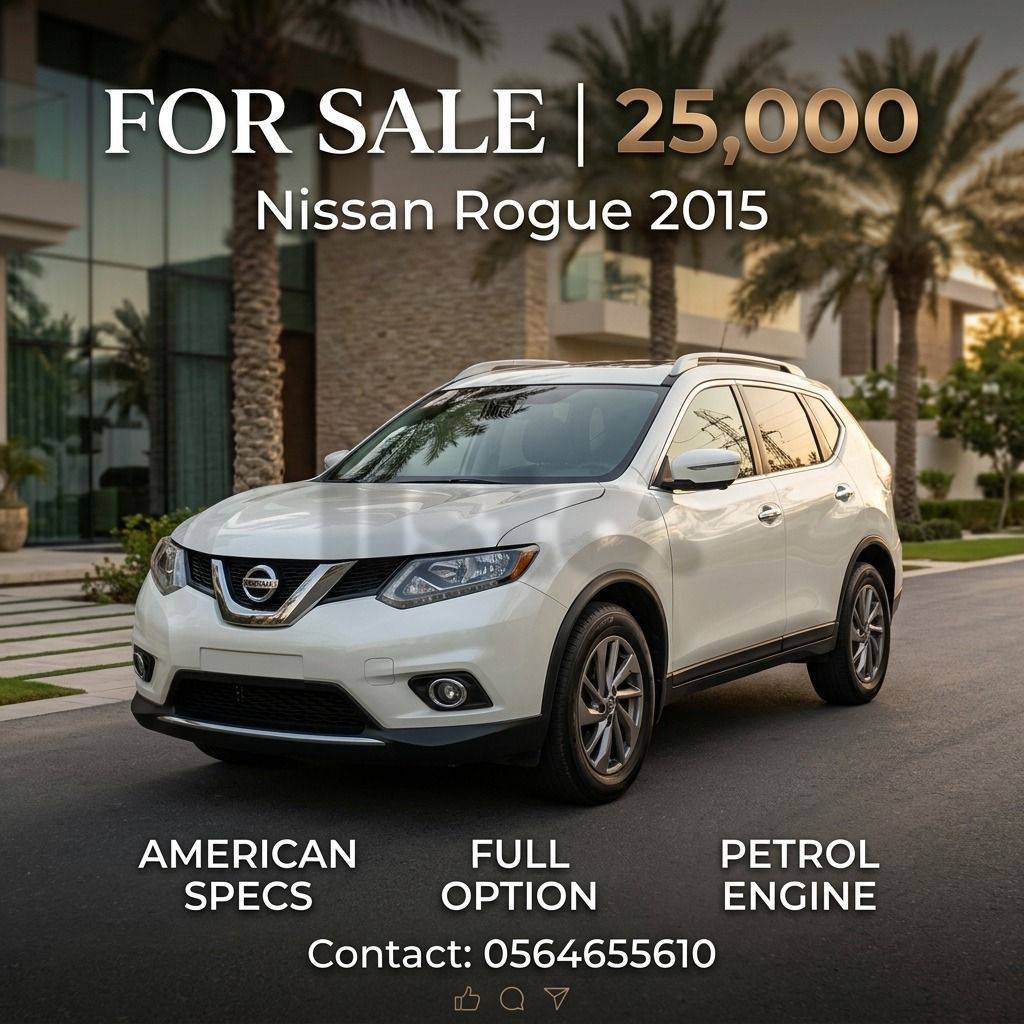 Nissan Rogue 2015 - American Specs, Full Option SUV for Sale