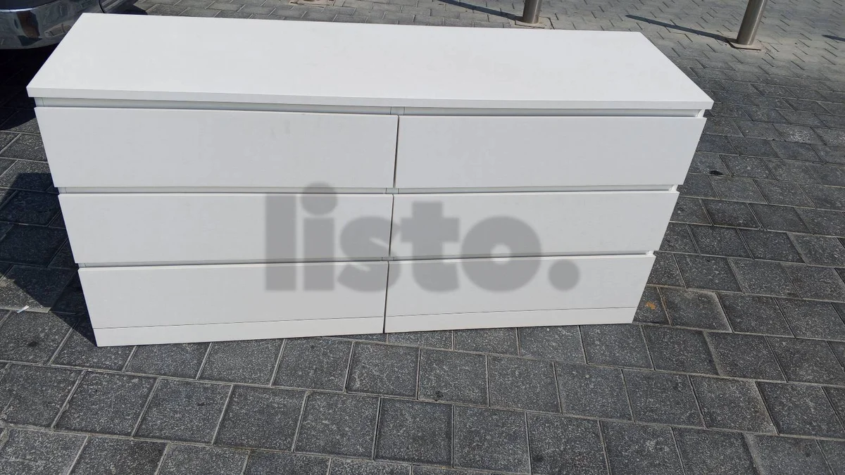 Modern White 6-Drawer Chest of Drawers