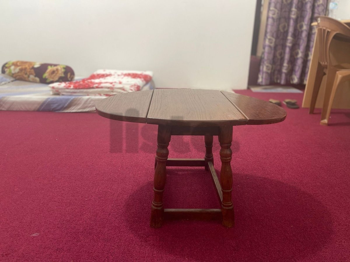 Compact Wooden Drop-Leaf Table - Ideal for Small Spaces