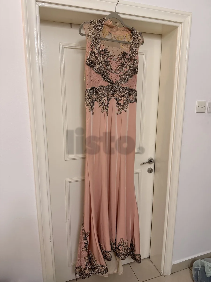 Elegant Pink Embellished Evening Gown | Special Occasion Dress
