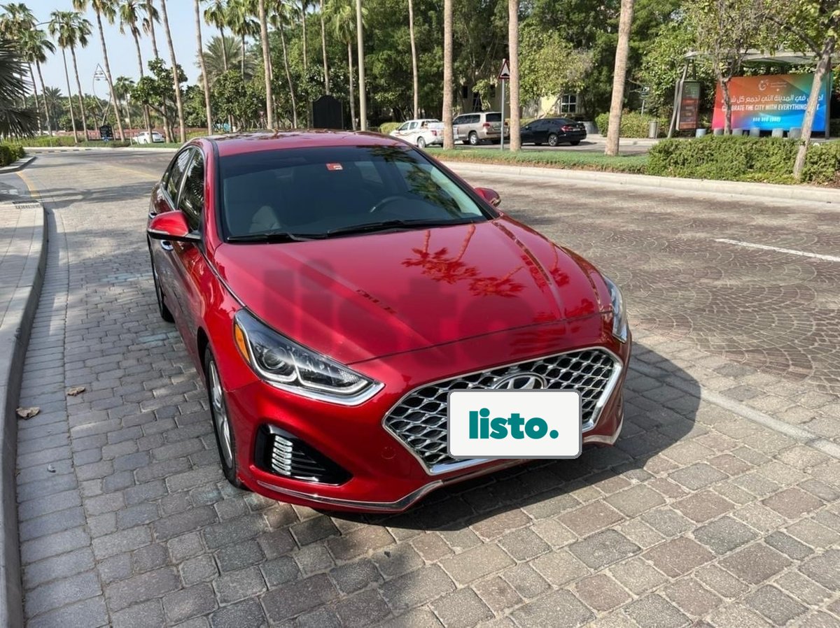 Hyundai Sonata (red) for sale in Dubai - in excellent condition