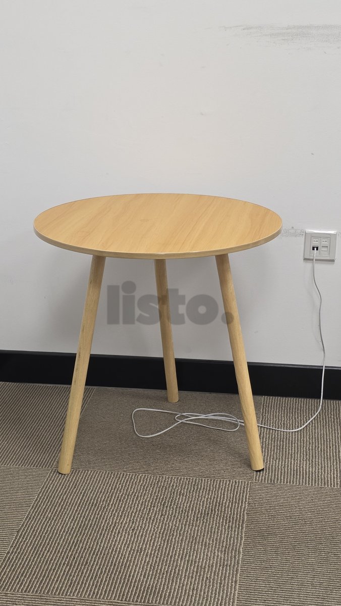 Modern Round Wooden Side Table / Coffee Table - Excellent Condition