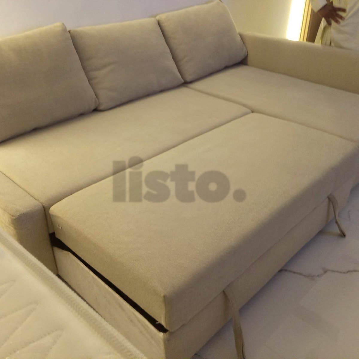 L shaped sofa bed with storage