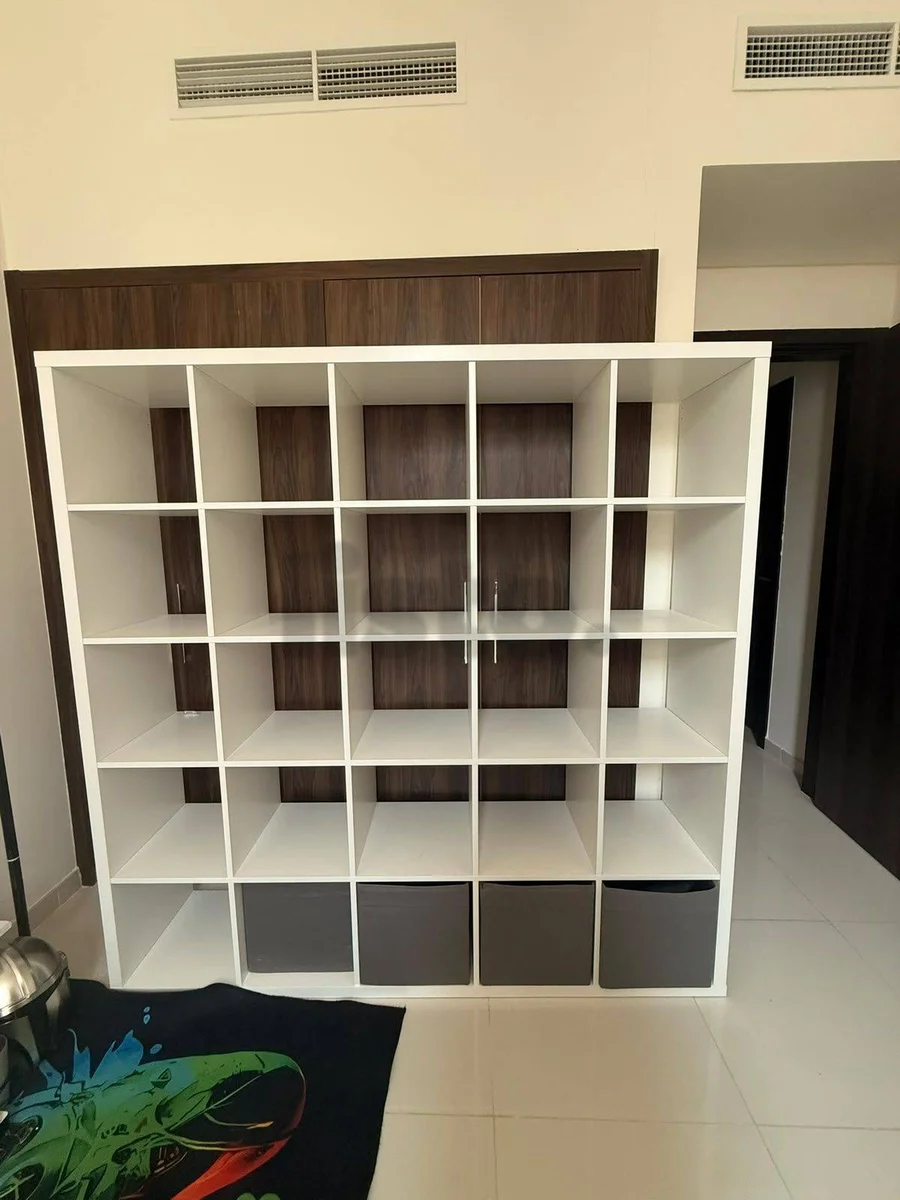 Large White 5x5 Cube Storage Shelf Unit - Excellent Condition