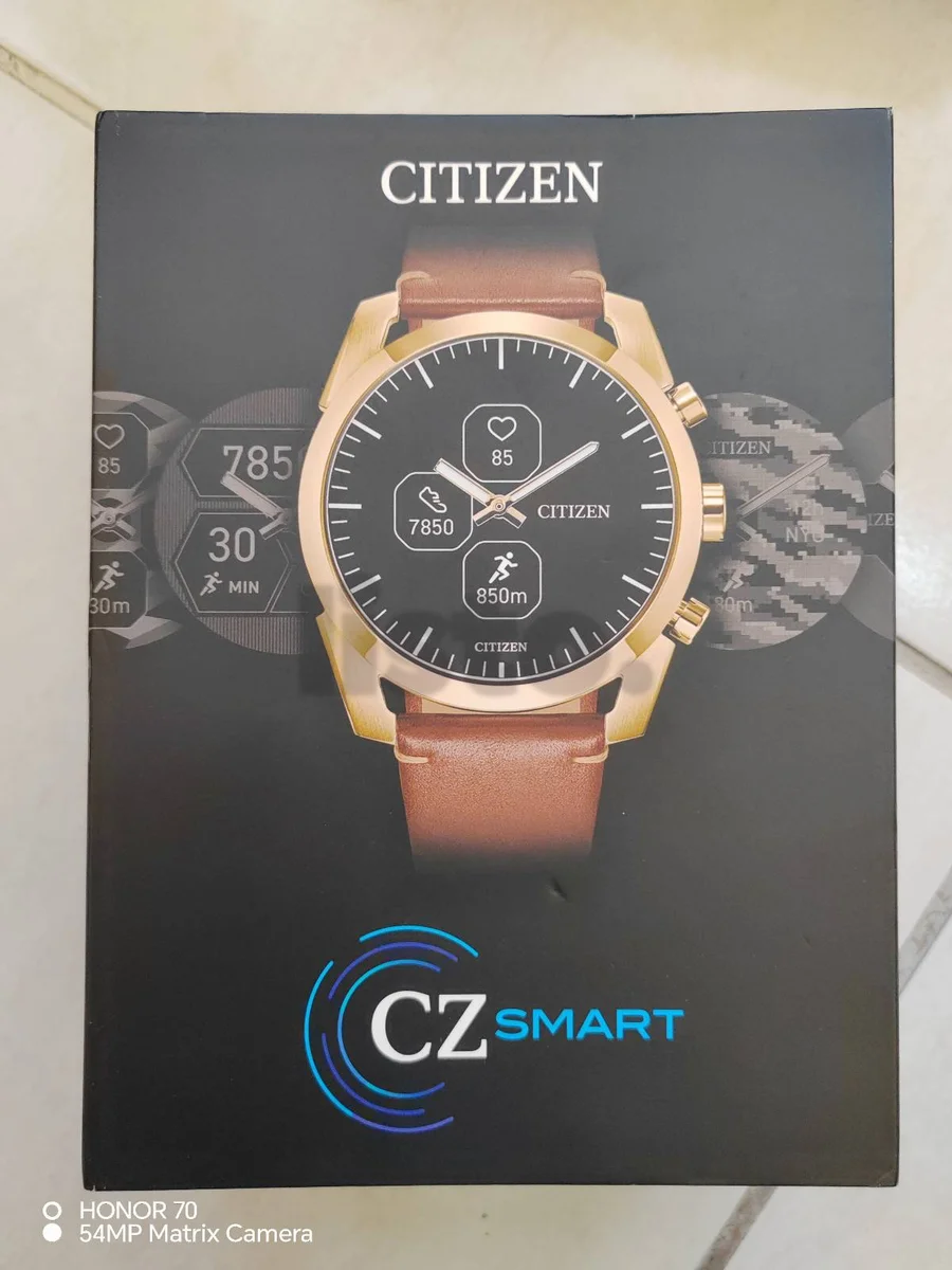 Citizen CZ Hybrid Smart Gold Tone Smartwatch - Brown Leather Strap