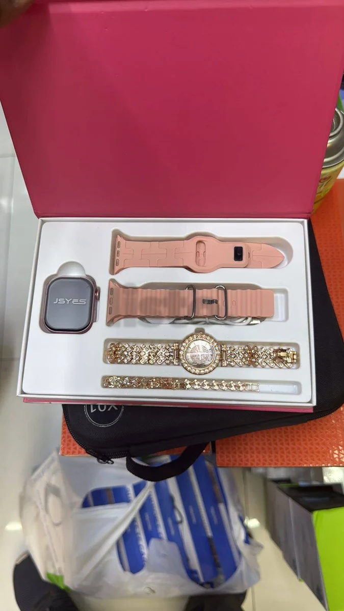 JSYES Smartwatch & Fashion Watch Gift Set with Extra Bands & Bracelet