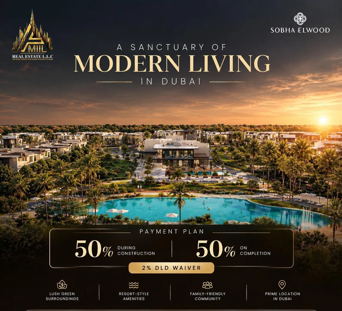 Sobha Elwood Luxury Villas for Sale in Dubai | Prime Location