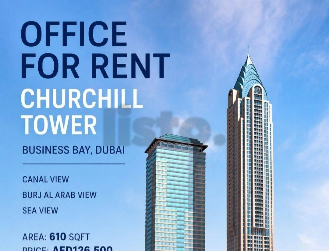 Office For Rent | Churchill Tower Business Bay | 610 SQFT Dubai View