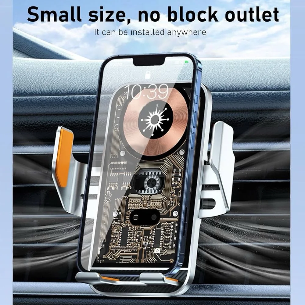 Wireless Charging Car Phone Holder - Vent Mount for iPhone/Android