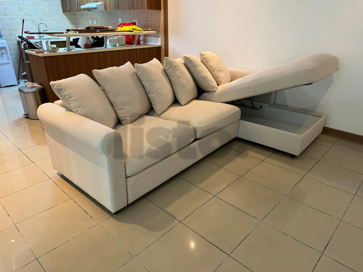 Ikea gronlid L shape sofa bed with mattress